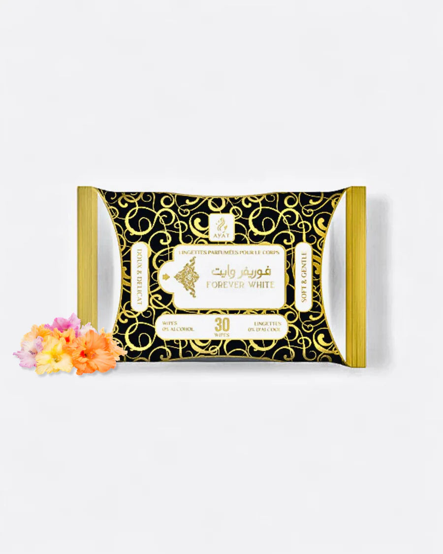 30 Lingettes sans alcool - Forever white | Ayat
