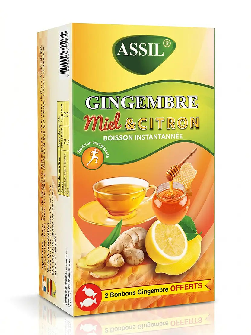 Gingembre Miel & Citron – 2 bonbons offerts – Thé Instantané | ASSIL