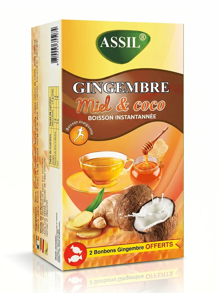 Gingembre Miel & Coco– 2 bonbons offerts – Thé Instantané | ASSIL