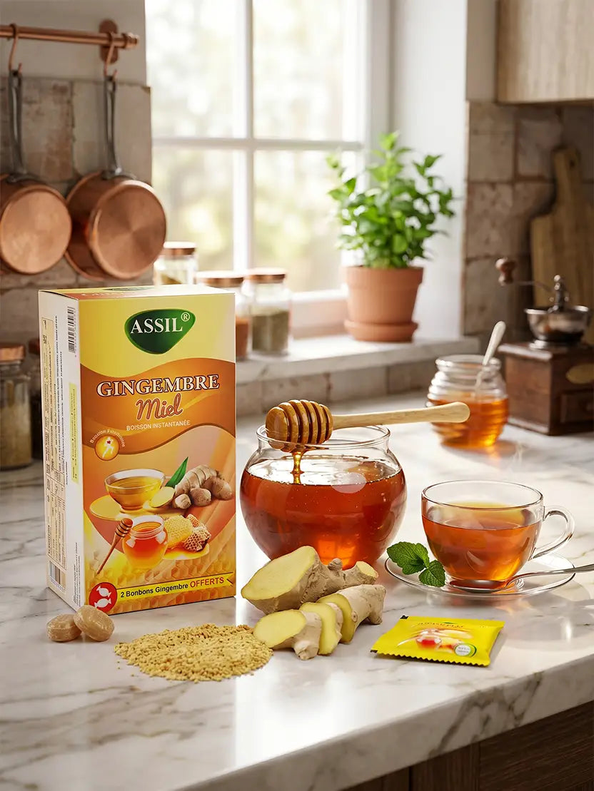 Gingembre Miel – 2 bonbons offerts – Thé Instantané | ASSIL